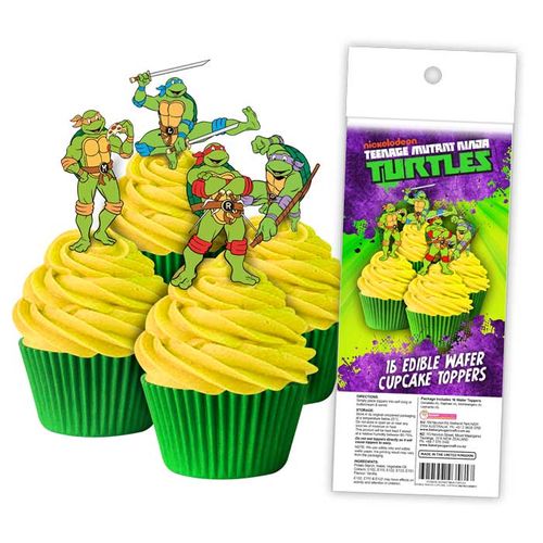 TEENAGE MUTANT NINJA TURTLES | EDIBLE WAFER CUPCAKE TOPPERS | 16 PIECE PACK