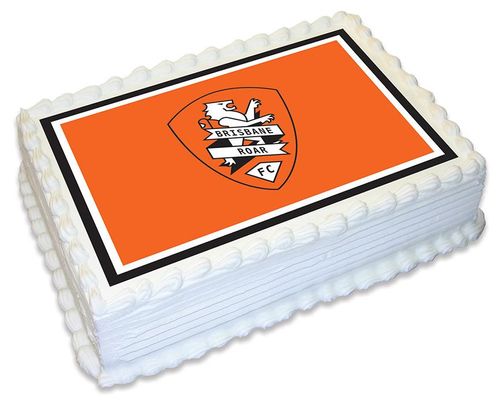 A-LEAGUE - BRISBANE ROAR FC -  A4 EDIBLE ICING IMAGE - 29.7CM X 21CM (APPROX.)