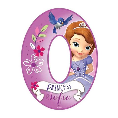 DISNEY SOFIA THE FIRST NUMBER 0 | EDIBLE IMAGE