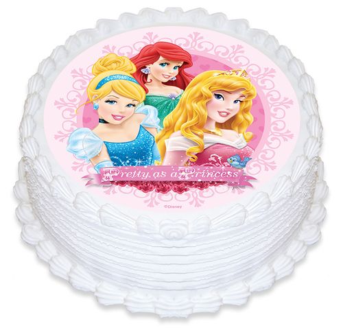 DISNEY PRINCESS ROUND EDIBLE ICING IMAGE - 6.3 INCH / 16CM