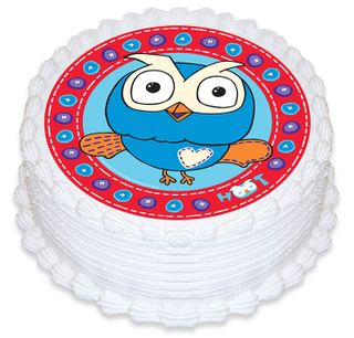 GIGGLE AND HOOT ROUND EDIBLE ICING IMAGE - 6.3 INCH / 16CM