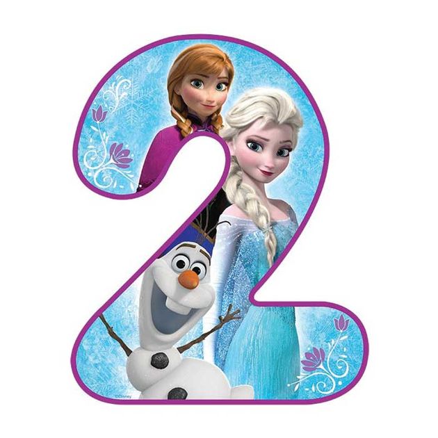 DISNEY FROZEN NUMBER 2 EDIBLE IMAGE
