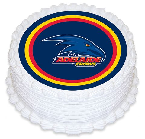 AFL ADELAIDE CROWS ROUND EDIBLE ICING IMAGE - 6.3 INCH / 16CM