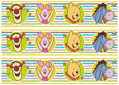 Winnie The Pooh Cake Strips Edible Cake Topper