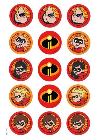 THE INCREDIBLES | CUPCAKE | EDIBLE IMAGES