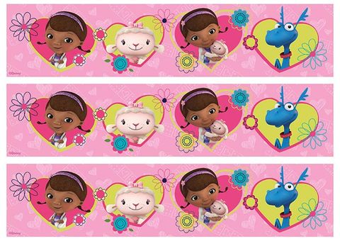 DOC MCSTUFFINS - CAKE STRIP A4 EDIBLE IMAGE