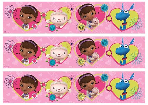 DOC MCSTUFFINS - CAKE STRIP A4 EDIBLE IMAGE