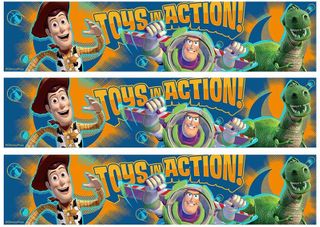 TOY STORY - BUZZ, WOODY, REX CAKE STRIPS A4 EDIBLE IMAGE