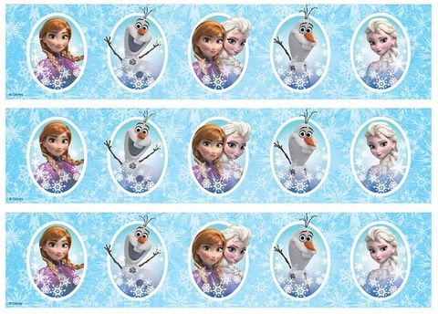 DISNEY FROZEN - CAKE STRIPS A4 EDIBLE IMAGE