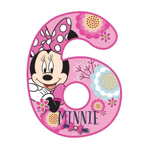 DISNEY MINNIE MOUSE NUMBER 6 | EDIBLE IMAGE