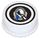 AFL COLLINGWOOD ROUND EDIBLE ICING IMAGE - 6.3 INCH / 16CM