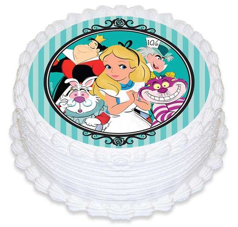 DISNEY | ALICE IN WONDERLAND | 160MM ROUND | EDIBLE IMAGE