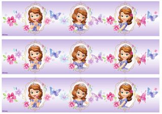 DISNEY SOFIA THE FIRST - PRINCESS SOFIA CAKE STRIP A4 EDIBLE IMAGE