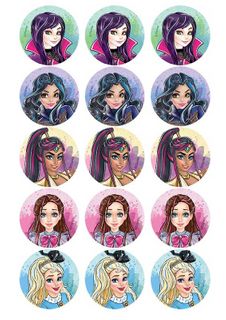 DESCENDANTS CUPCAKE | EDIBLE IMAGE