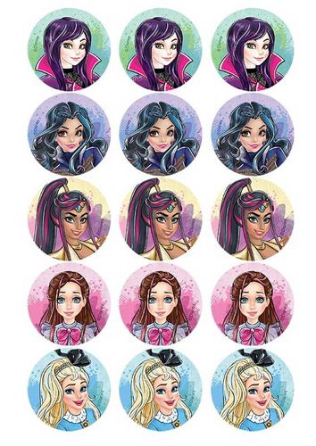 DESCENDANTS CUPCAKE | EDIBLE IMAGE