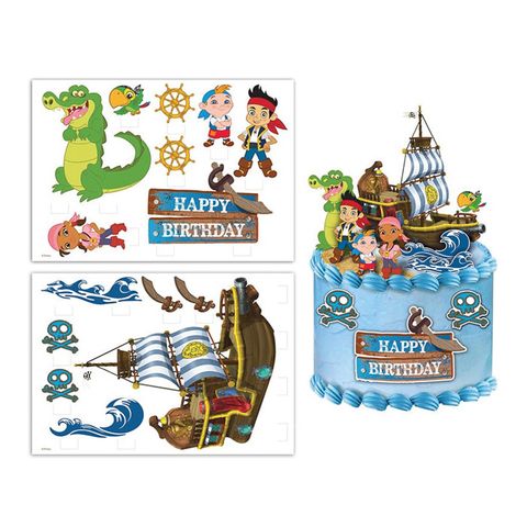 DISNEY JAKE AND THE NEVER LAND PIRATES CAKE TOPPER SCENE | EDIBLE IMAGE