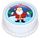 MERRY CHRISTMAS SANTA ROUND EDIBLE ICING IMAGE - 6.3 INCH / 16CM