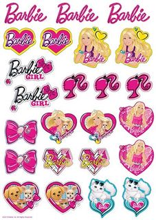 BARBIE - ICONS SHEET A4 EDIBLE IMAGE