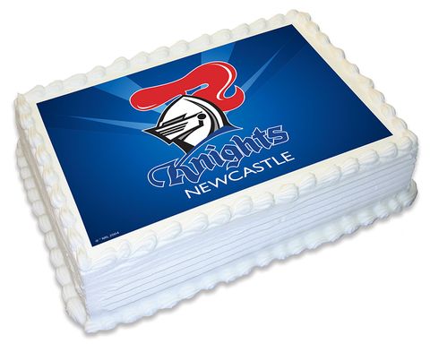 NRL NEWCASTLE KNIGHTS -  A4 EDIBLE ICING IMAGE - 29.7CM X 21CM (APPROX.)