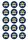 NRL NORTH QUEENSLAND COWBOYS 2 INCH/5CM CUPCAKE IMAGE SHEET - 15 PER SHEET