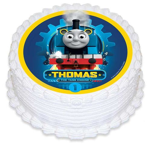 THOMAS THE TANK ENGINE - ROUND EDIBLE ICING IMAGE - 6.3 INCH / 16CM