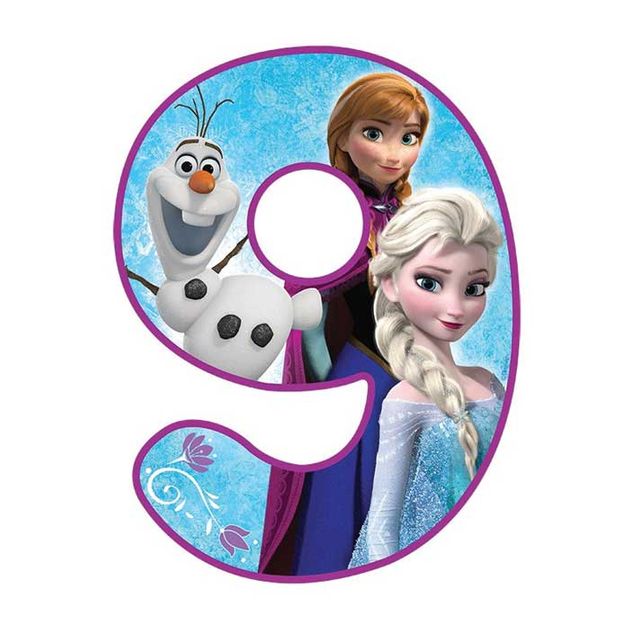 DISNEY FROZEN NUMBER 9 | EDIBLE IMAGE