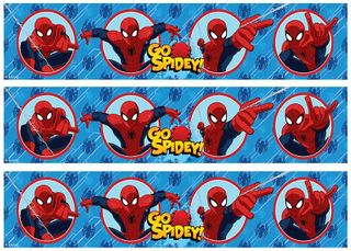 SPIDERMAN CAKE STRIPS A4 EDIBLE IMAGE
