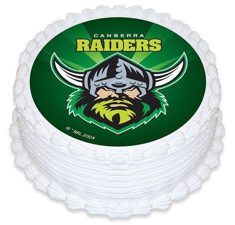 NRL CANBERRA RAIDERS ROUND EDIBLE ICING IMAGE - 6.3 INCH / 16CM