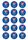 NRL NEWCASTLE KNIGHTS 2 INCH/5CM CUPCAKE IMAGE SHEET - 15 PER SHEET