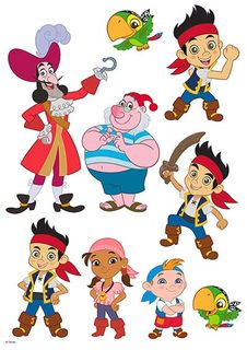 DISNEY JAKE AND THE NEVER LAND PIRATES - CHARACTER SHEET A4 EDIBLE IMAGE