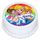 HAPPY BIRTHDAY PARTYGIRL ROUND EDIBLE ICING IMAGE - 6.3 INCH / 16CM