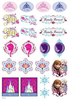 DISNEY FROZEN - ICONS SHEET A4 EDIBLE IMAGE