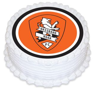 A-LEAGUE BRISBANE ROAR FC ROUND EDIBLE ICING IMAGE - 6.3 INCH / 16CM