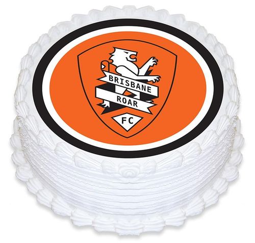 A-LEAGUE BRISBANE ROAR FC ROUND EDIBLE ICING IMAGE - 6.3 INCH / 16CM