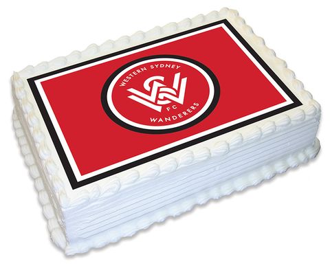 A-LEAGUE WESTERN SYDNEY WANDERERS -  A4 EDIBLE ICING IMAGE - 29.7CM X 21CM (APPROX.)