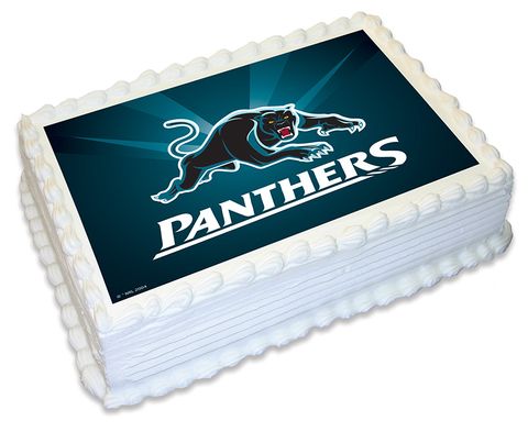 NRL PENRITH PANTHERS -  A4 EDIBLE ICING IMAGE - 29.7CM X 21CM (APPROX.)
