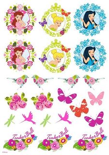 DISNEY FAIRIES ICONS SHEET A4 EDIBLE IMAGE