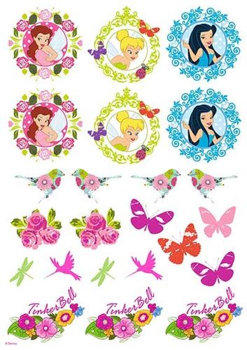 DISNEY FAIRIES ICONS SHEET A4 EDIBLE IMAGE