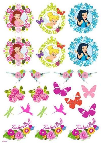 DISNEY FAIRIES ICONS SHEET A4 EDIBLE IMAGE