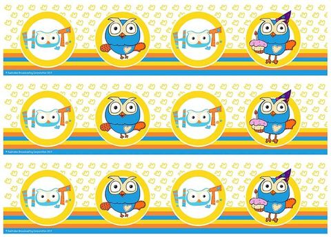 HOOT CAKE STRIP A4 EDIBLE IMAGE