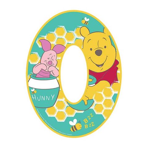 WINNIE THE POOH NUMBER 0 | EDIBLE IMAGE