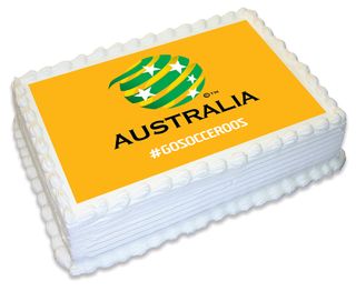 AUSTRALIA SOCCEROOS -  A4 EDIBLE ICING IMAGE - 29.7CM X 21CM (APPROX.)