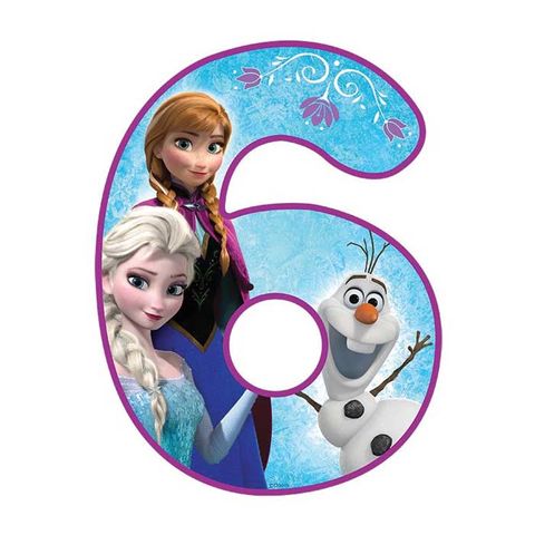 DISNEY FROZEN NUMBER 6 | EDIBLE IMAGE