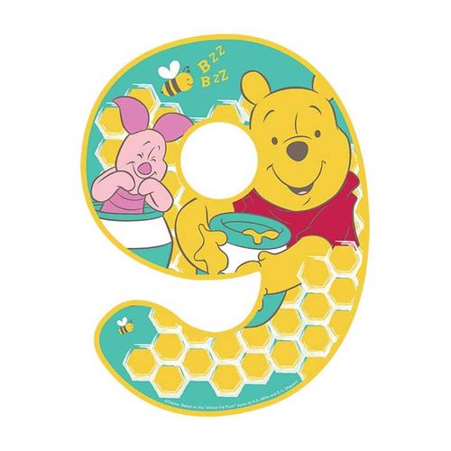 WINNIE THE POOH NUMBER 9 | EDIBLE IMAGE