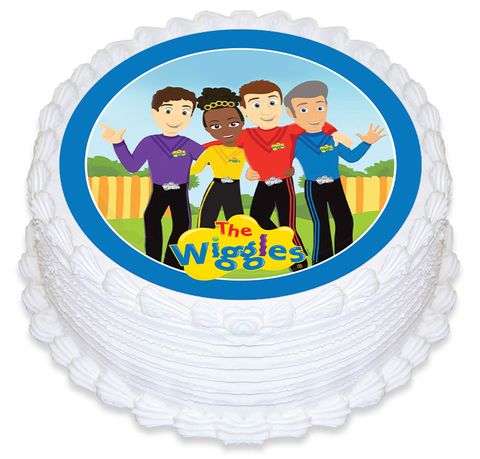 THE WIGGLES (NEW) ROUND EDIBLE ICING IMAGE - 6.3 INCH / 16CM