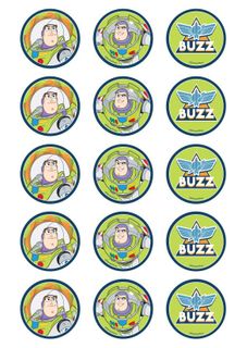 TOY STORY - BUZZ - 2 INCH/5CM CUPCAKE IMAGE SHEET - 15 PER SHEET