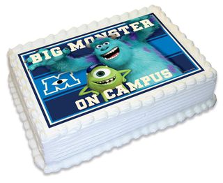 MONSTERS UNIVERSITY -  A4 EDIBLE ICING IMAGE - 29.7CM X 21CM (APPROX.)