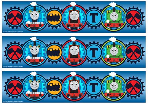 THOMAS THE TANK ENGINE - CAKE STRIPS A4 EDIBLE IMAGE