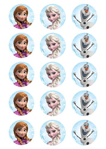 free printable frozen cupcake toppers