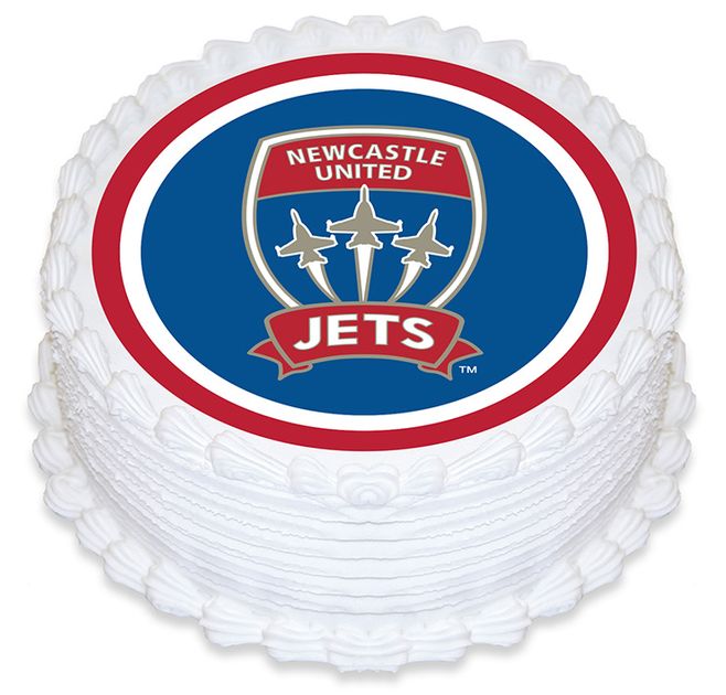 A League Newcastle Jets Fc Round Edible Icing Image 63 Inch 16cm